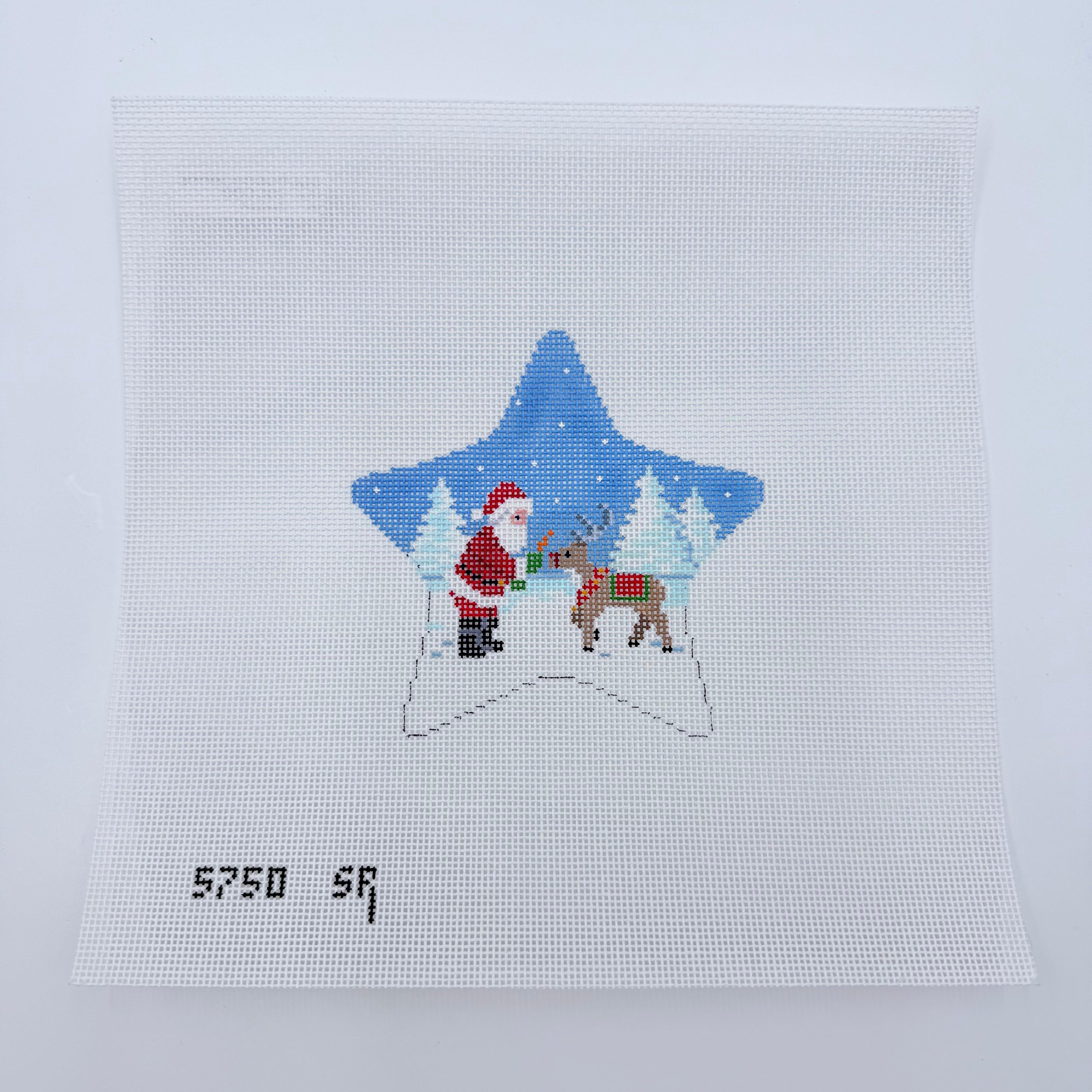 Carrot Treat Star Canvas - KC Needlepoint