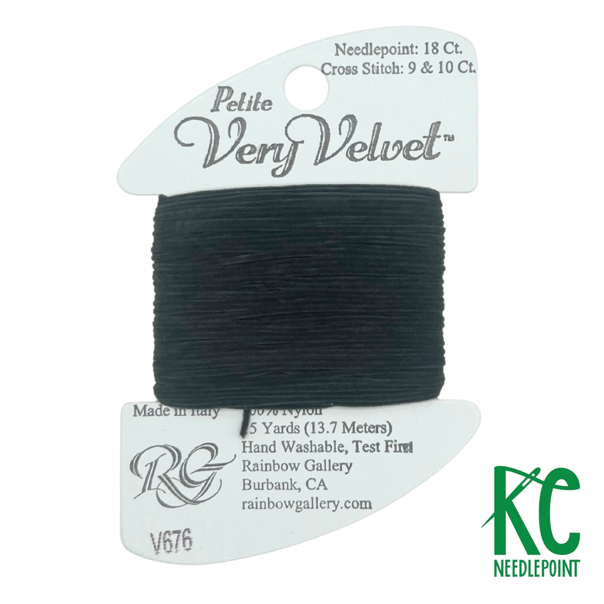 Petite Very Velvet V676 Charcoal - KC Needlepoint