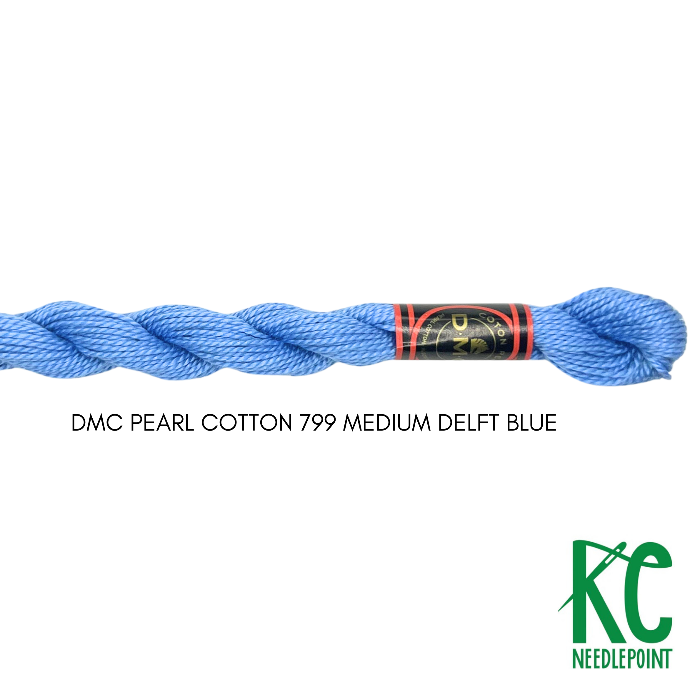 DMC 3 Pearl Cotton 799 Medium Delft Blue - KC Needlepoint