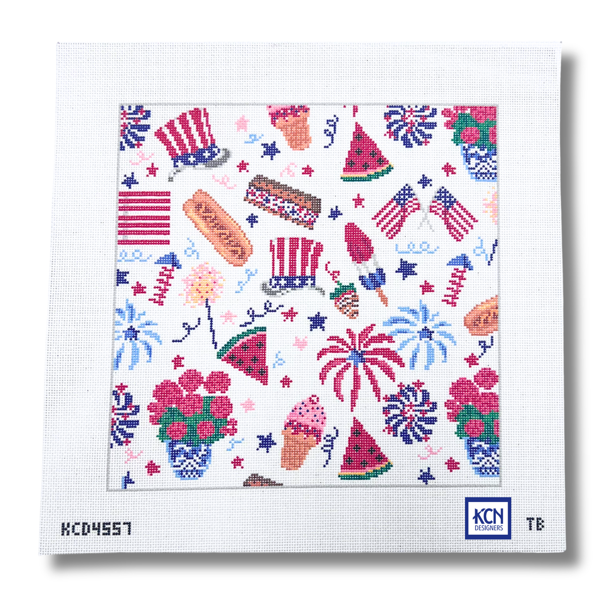 4th of July Print Canvas - KC Needlepoint