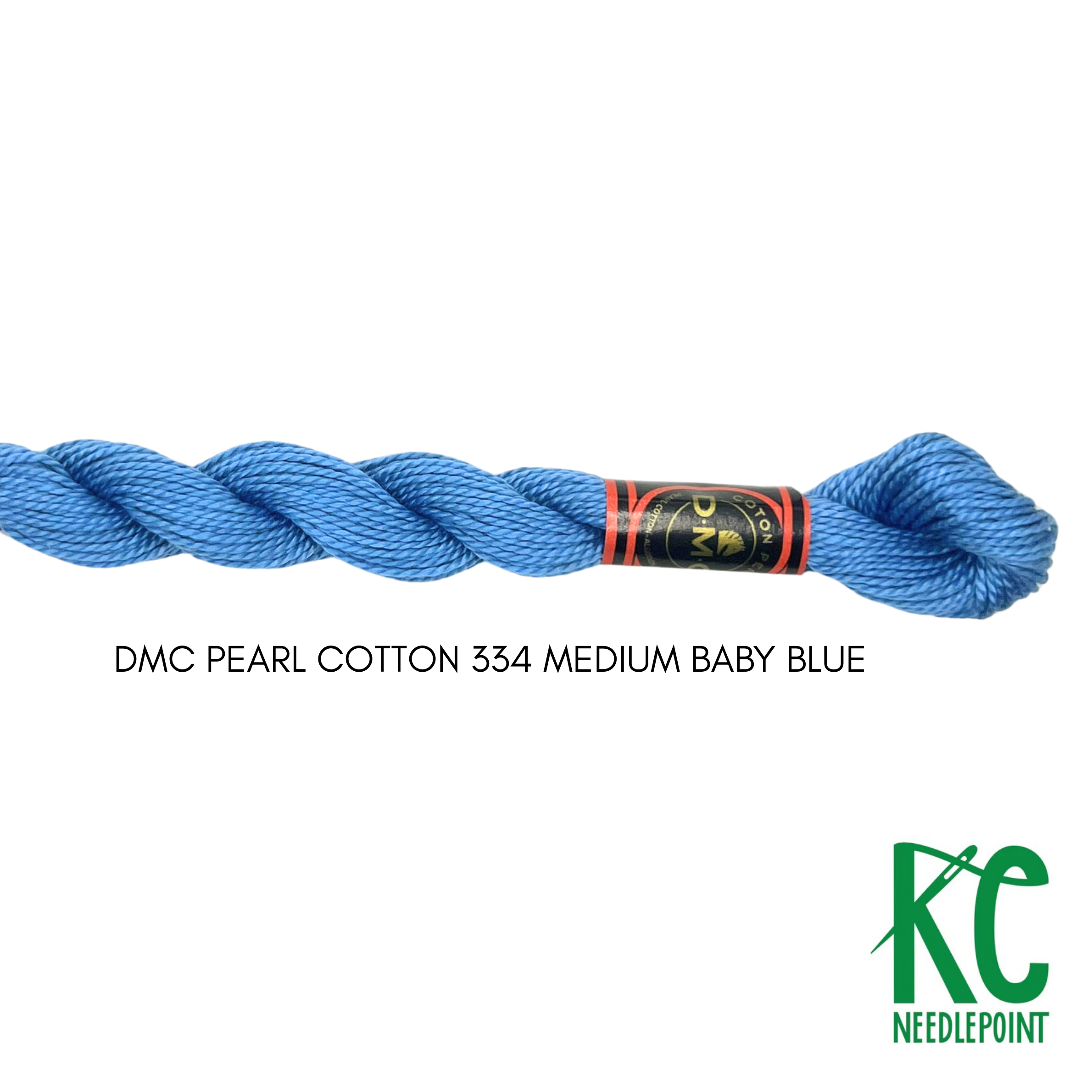 DMC 5 Pearl Cotton 334 Medium Baby Blue - KC Needlepoint