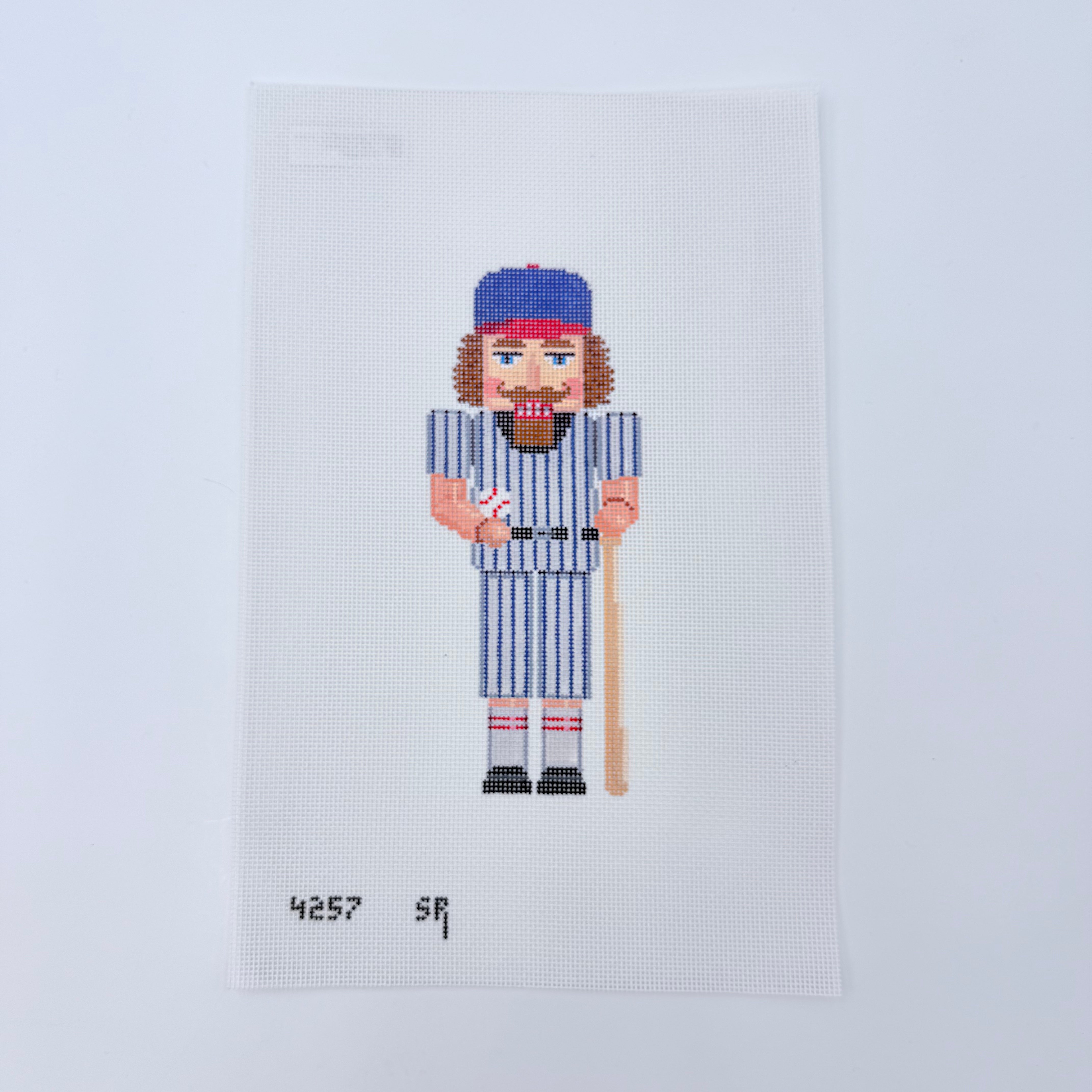 Baseball Nutcracker Canvas - KC Needlepoint