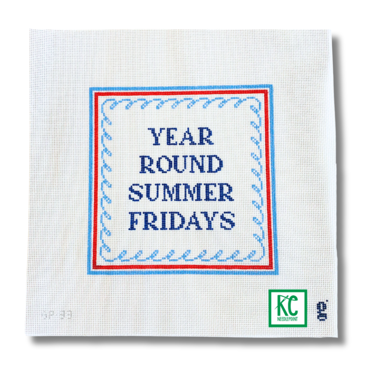 Year Round Summer Fridays Canvas - KC Needlepoint