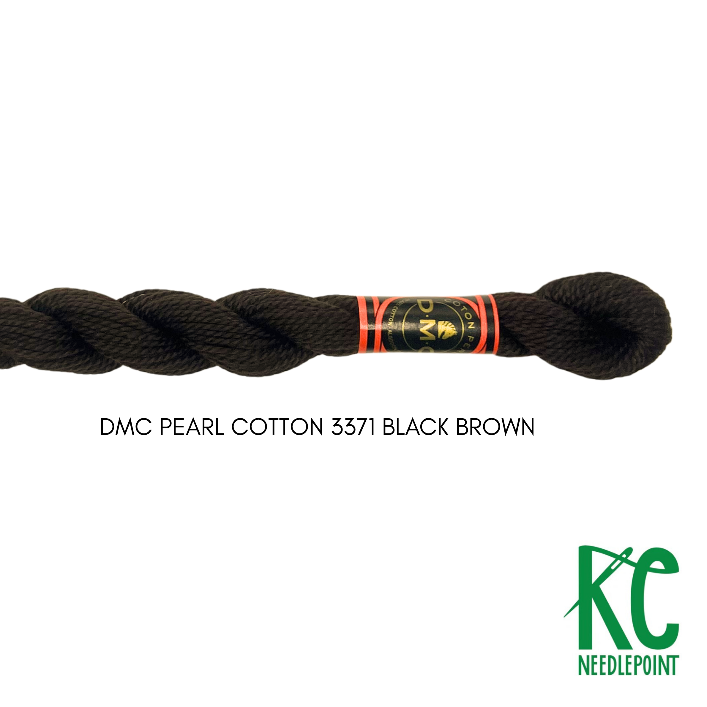DMC 3 Pearl Cotton 3371 Black Brown - KC Needlepoint