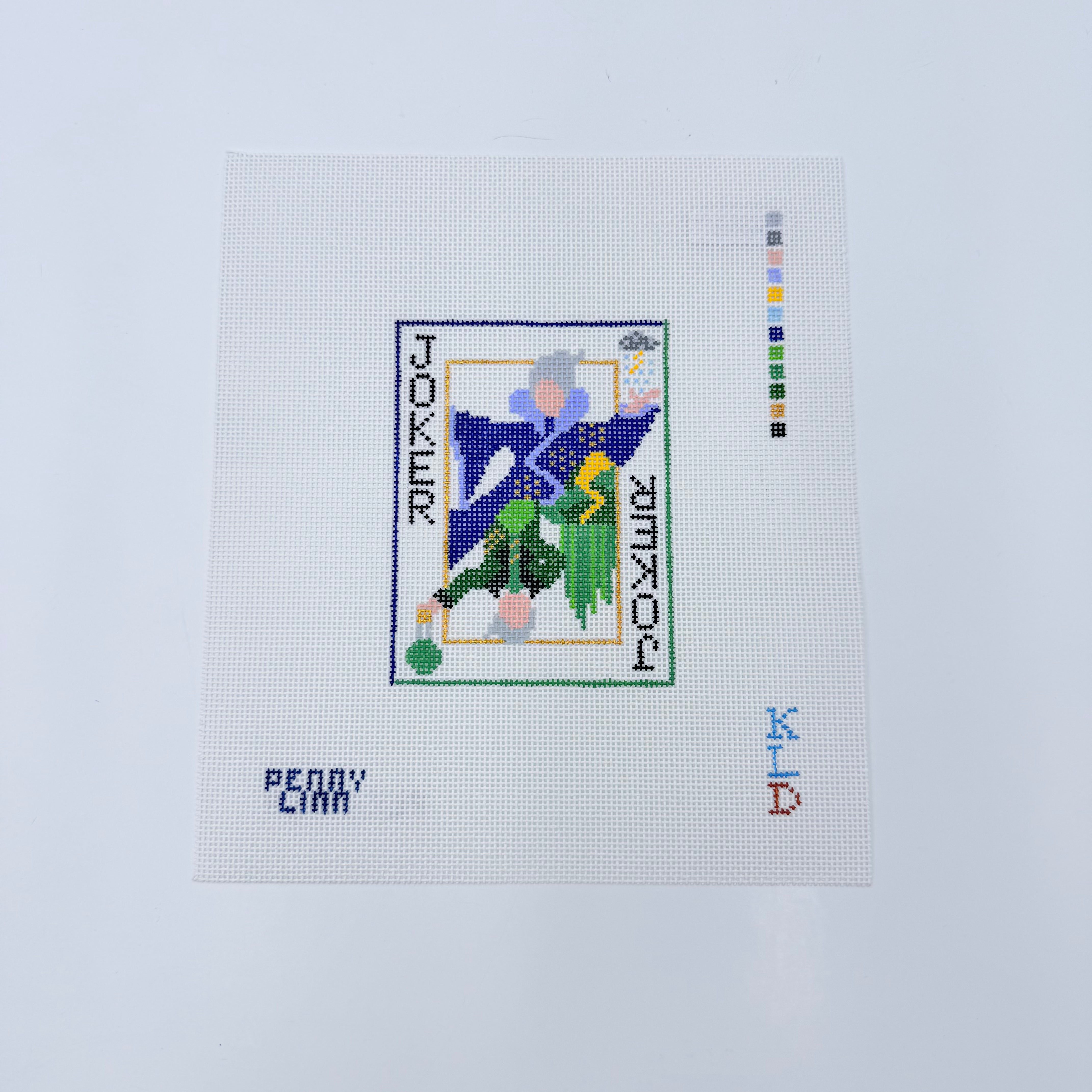 Wicked Joker Card Canvas - KC Needlepoint