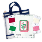 Pink Mahjong Flower Tile Kit - KC Needlepoint