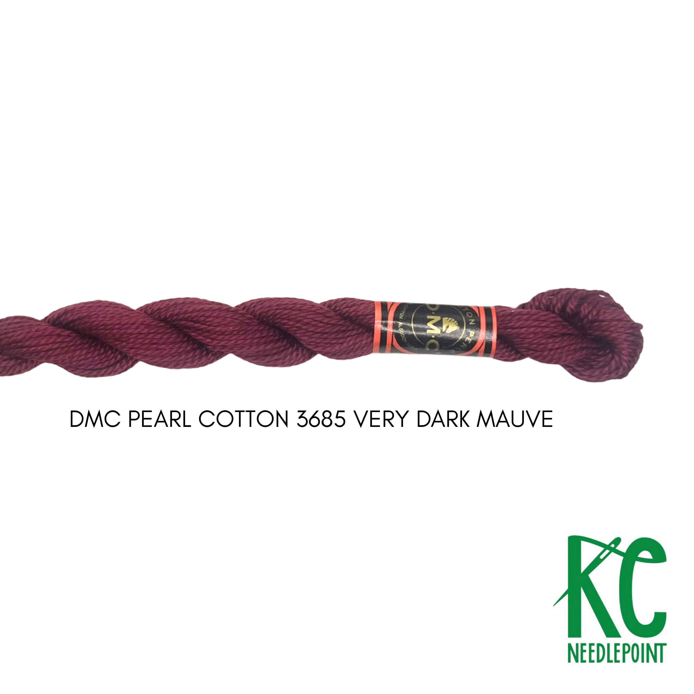 DMC 5 Pearl Cotton 3685 Very Dark Mauve - KC Needlepoint