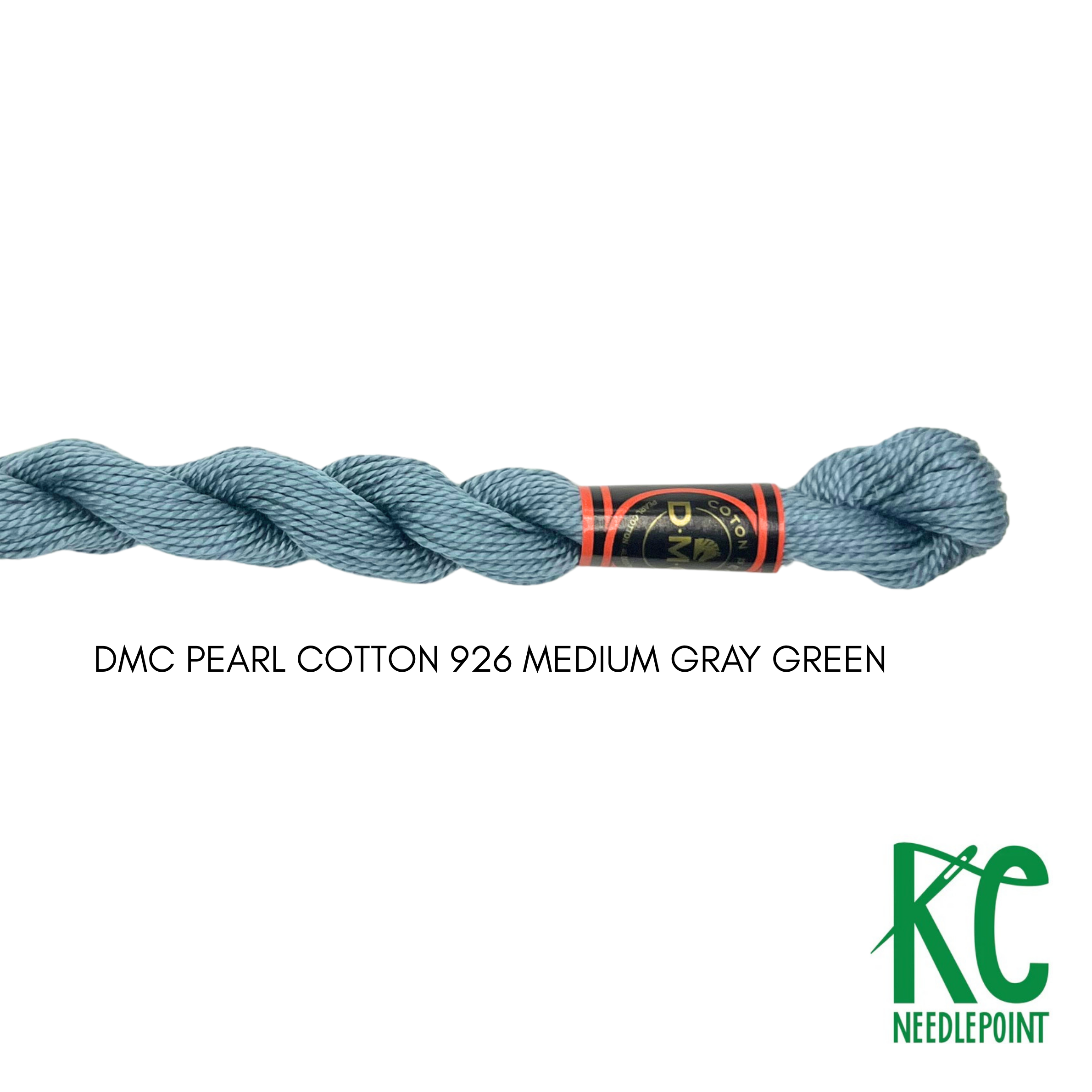 DMC 3 Pearl Cotton 926 Medium Gray Green - KC Needlepoint