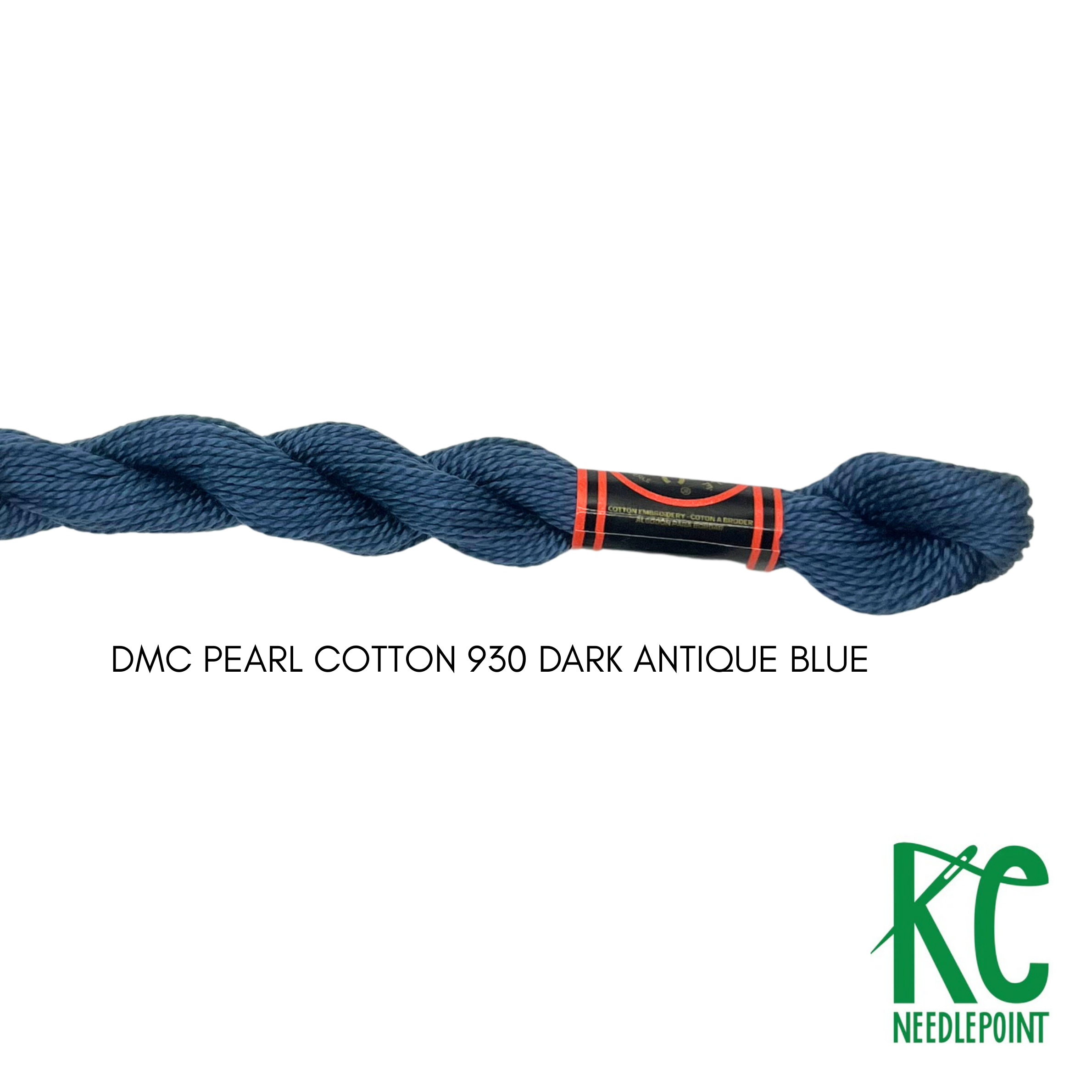 DMC 5 Pearl Cotton 930 Dark Antique Blue - KC Needlepoint