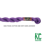 DMC 3 Pearl Cotton 208 Very Dark Lavender - KC Needlepoint