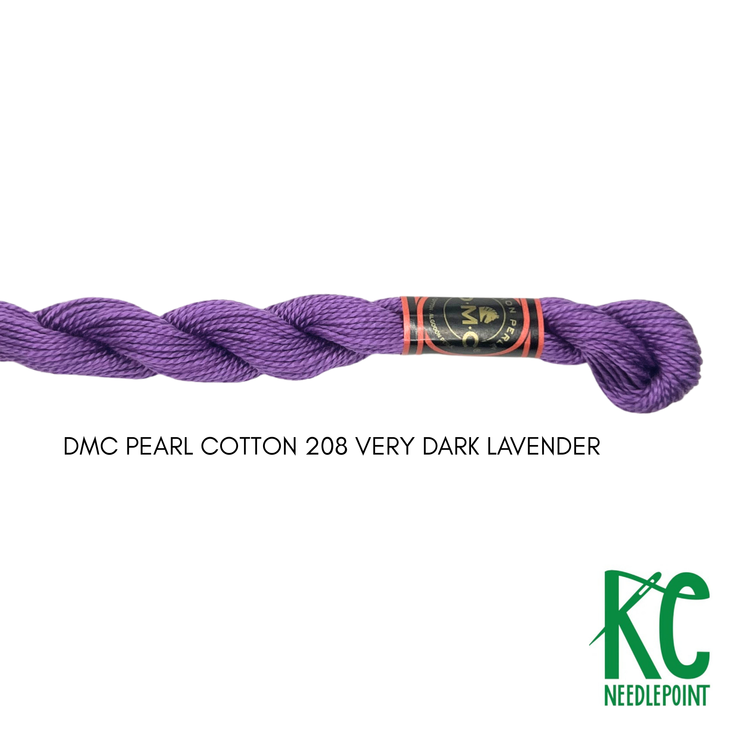 DMC 3 Pearl Cotton 208 Very Dark Lavender - KC Needlepoint