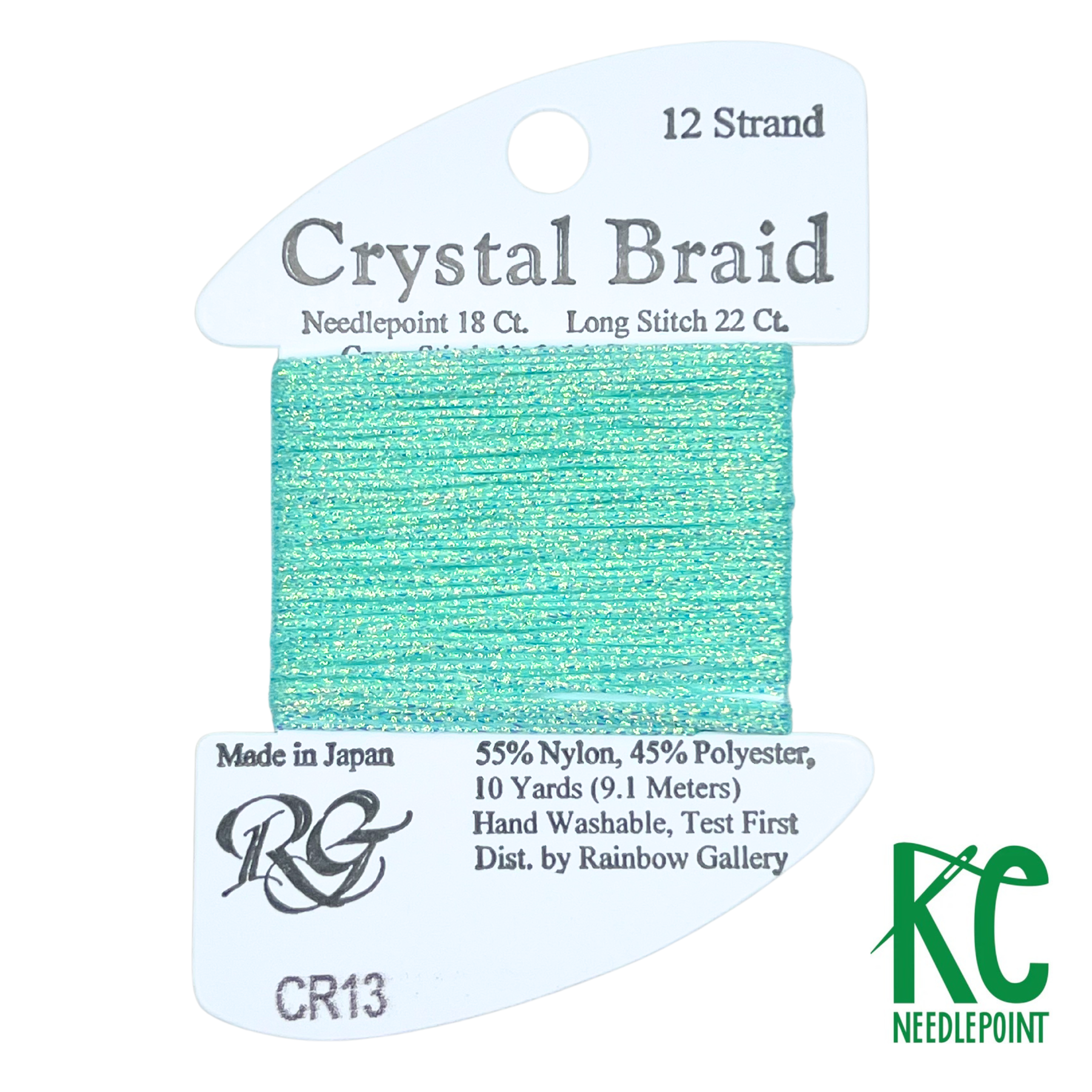 Crystal Braid CR13 Aqua Pearl - KC Needlepoint