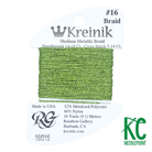 Kreinik Card Size 16 015 Chartreuse - KC Needlepoint