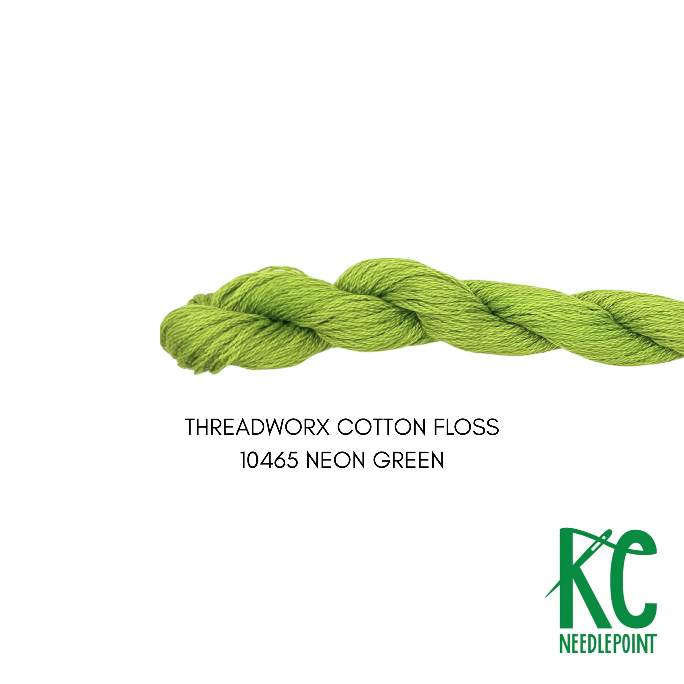 ThreadworX Cotton Floss 10465 Neon Green - KC Needlepoint