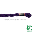 DMC 3 Pearl Cotton 550 Very Dark Violet - KC Needlepoint