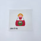 Red Angel with Green Wreath - KC Needlepoint