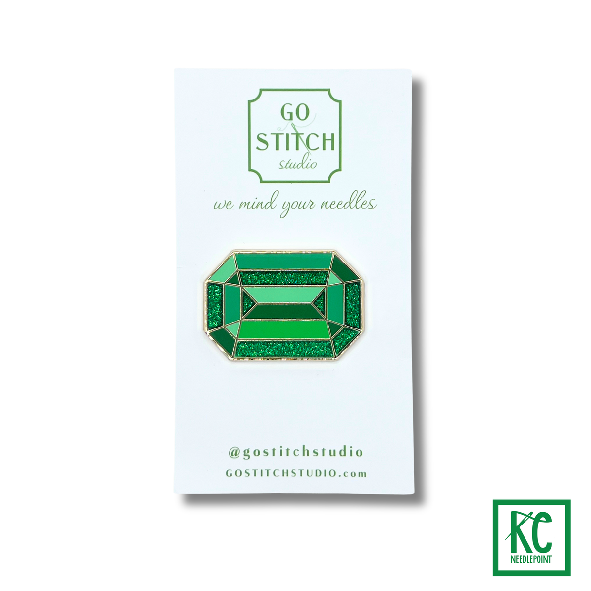 Dresden Green Diamond Needle Minder - KC Needlepoint