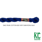 DMC 5 Pearl Cotton 820 Very Dark Royal Blue - KC Needlepoint