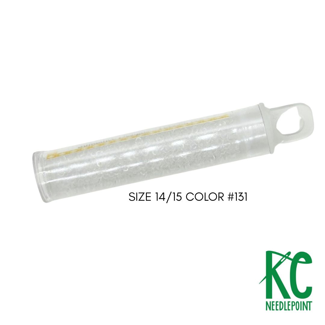 Size 14/15 Seed Beads 131 Totally Clear - KC Needlepoint