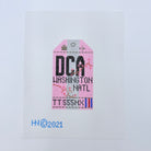 Washington National Vintage Travel Tag Canvas - KC Needlepoint