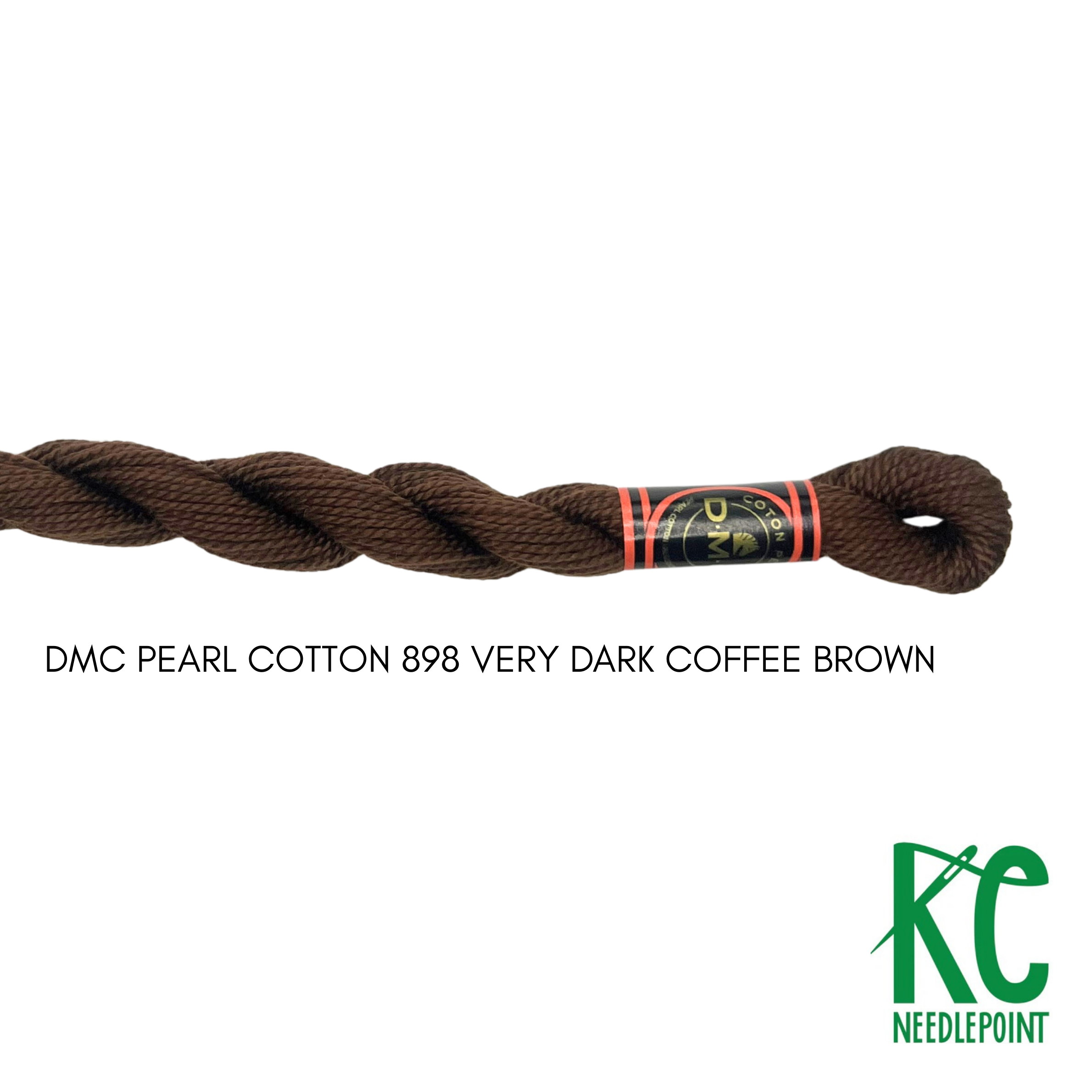 DMC 3 Pearl Cotton 898 Very Dark Coffee Brown - KC Needlepoint
