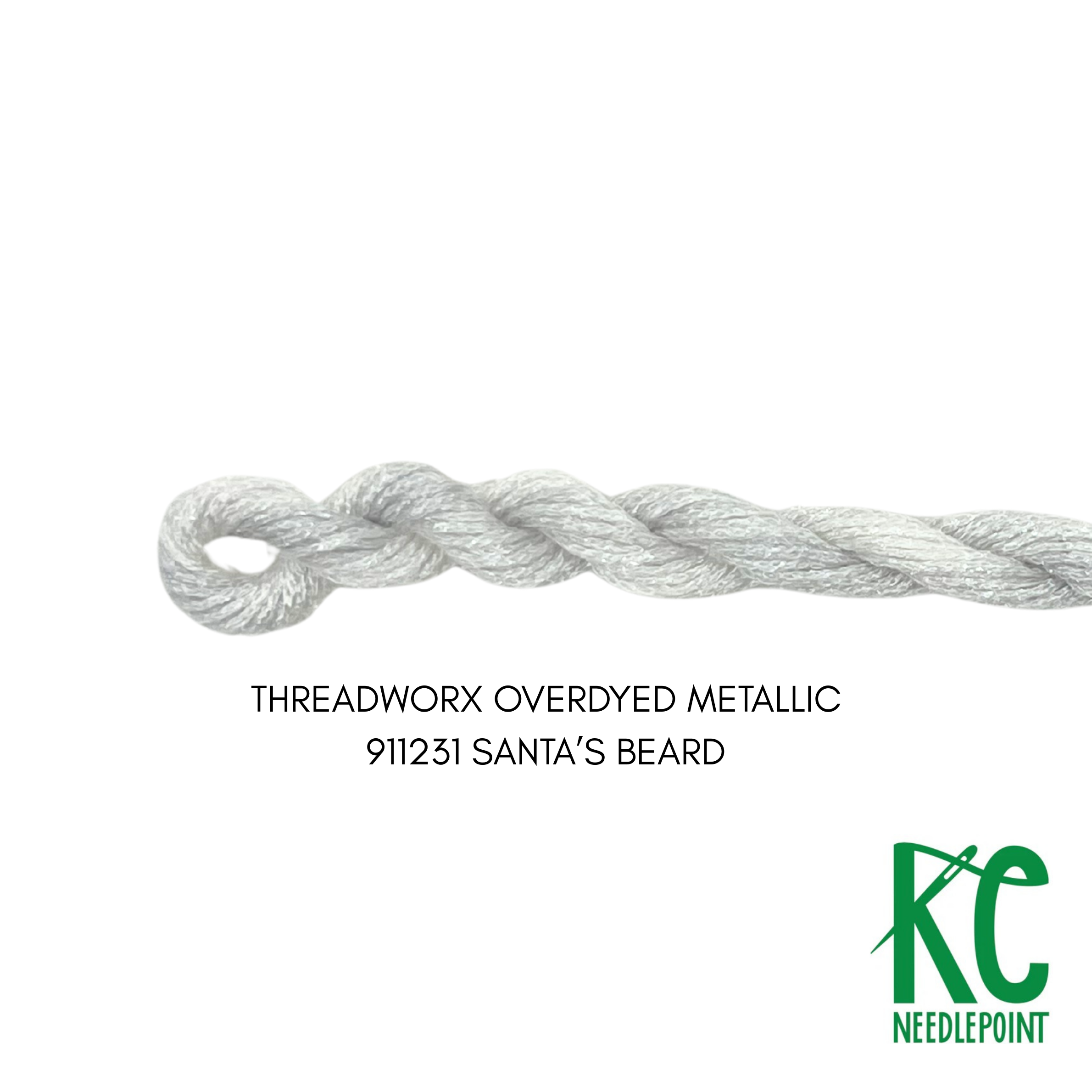 ThreadworX #12 Overdyed Metallic Santa's Beard - KC Needlepoint