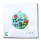 Portland Travel Round Needlepoint Canvas - KC Needlepoint