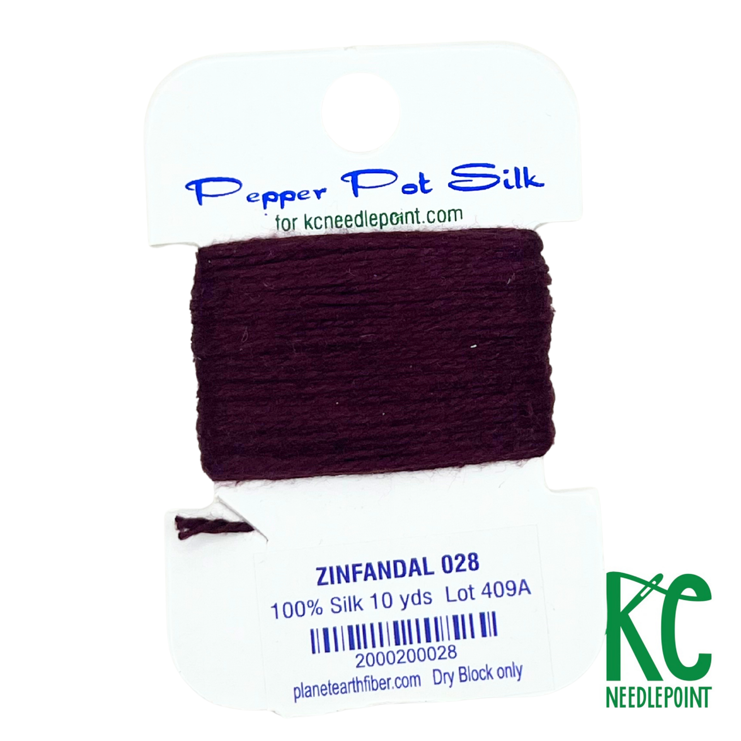 Pepper Pot Silk Card 028 Zinfandel - KC Needlepoint