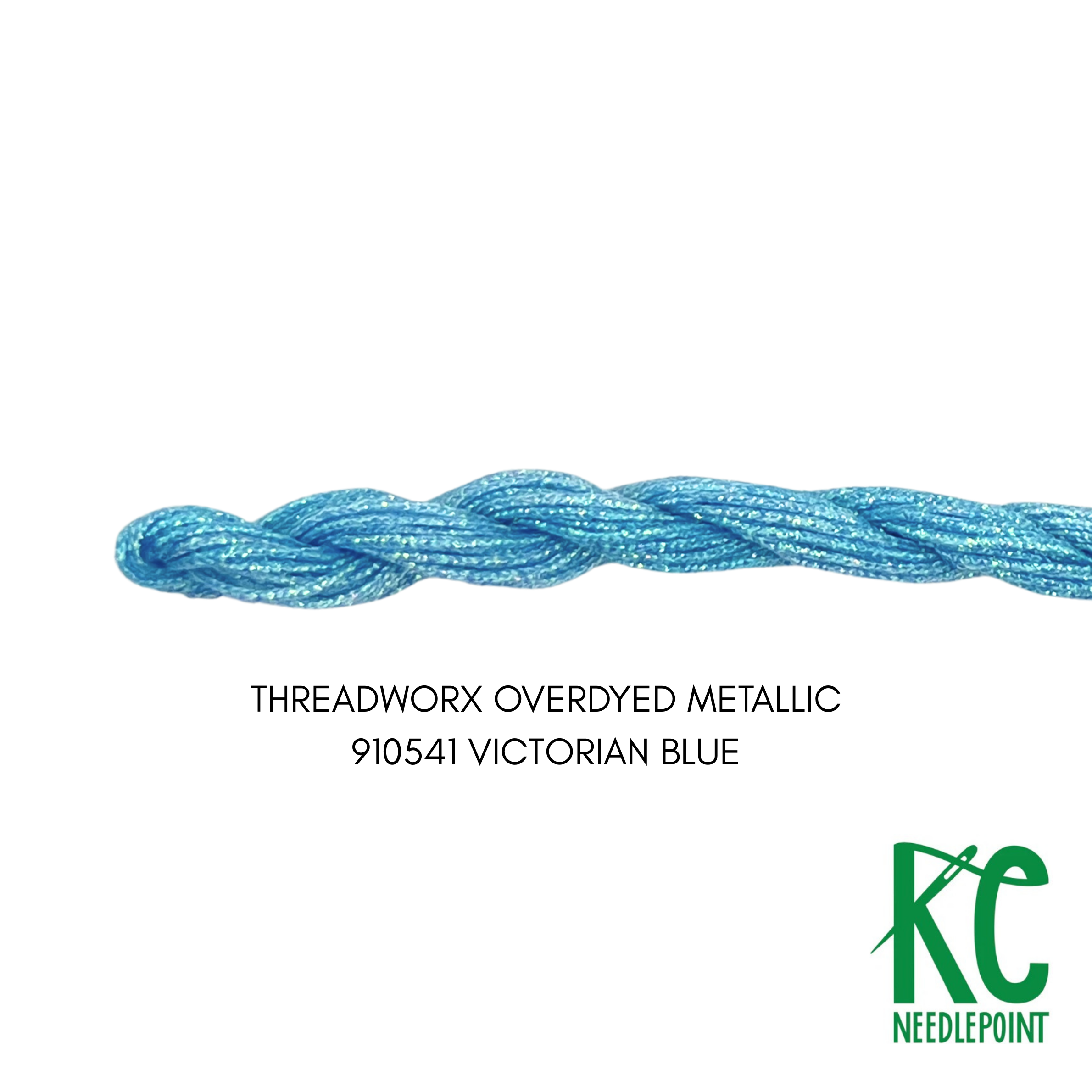 ThreadworX #12 Overdyed Metallic Victorian Blue - KC Needlepoint