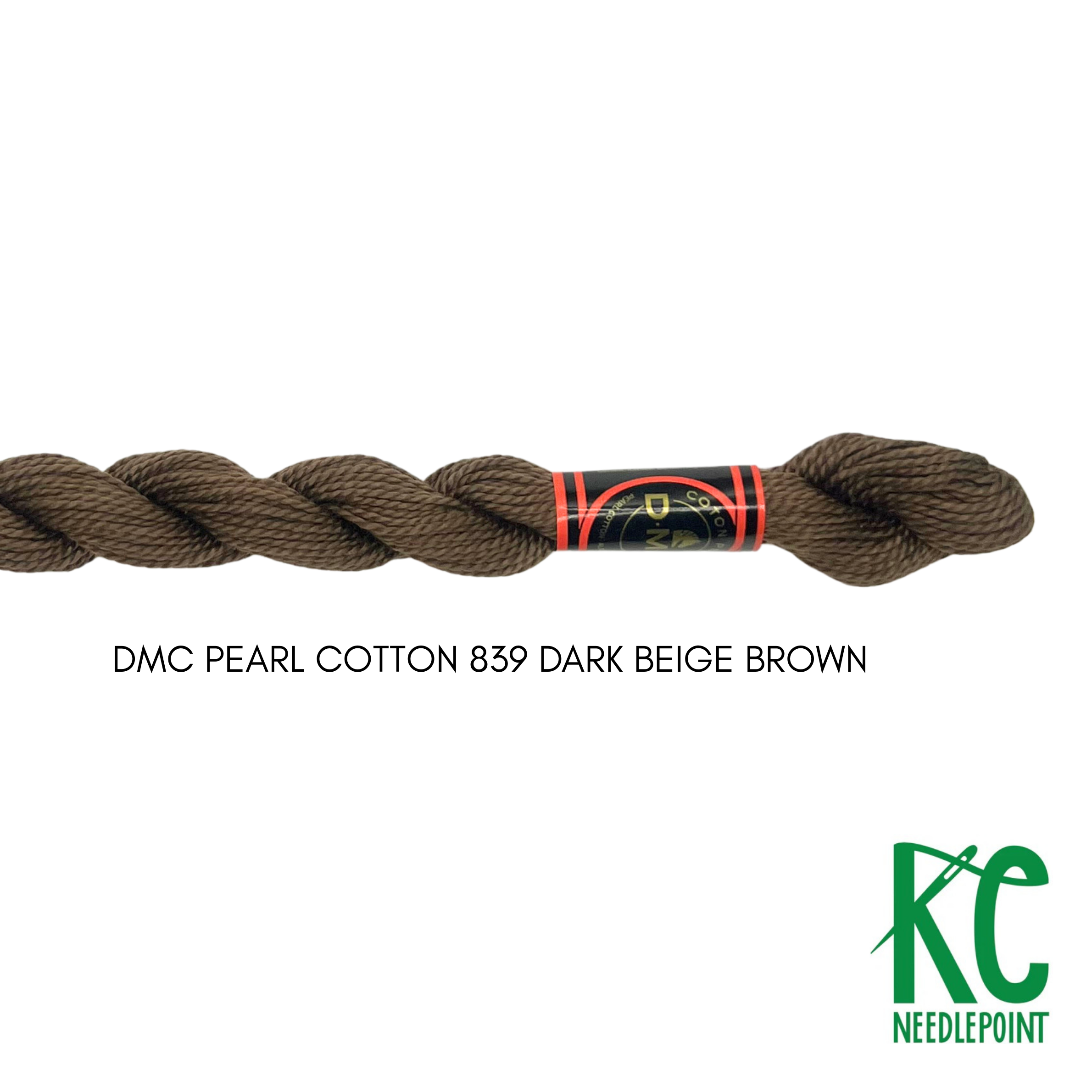 DMC 3 Pearl Cotton 839 Dark Beige Brown - KC Needlepoint