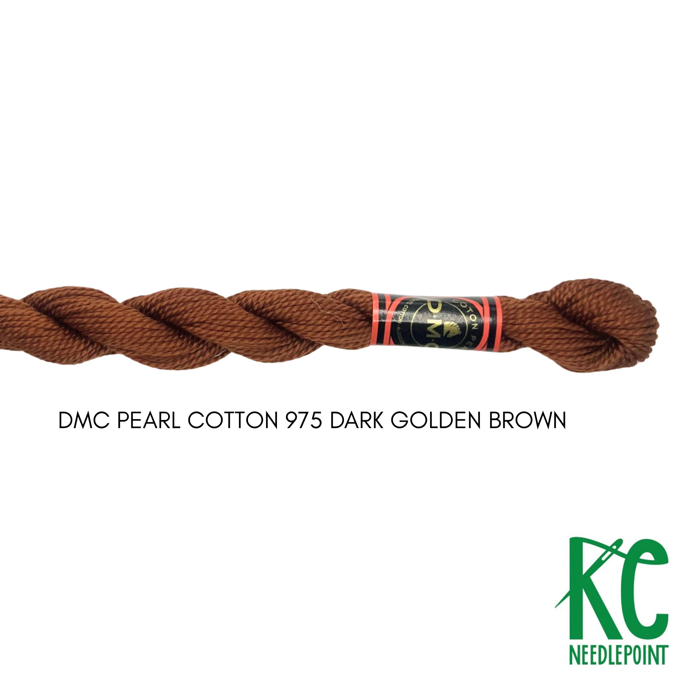 DMC 3 Pearl Cotton 975 Dark Golden Brown - KC Needlepoint
