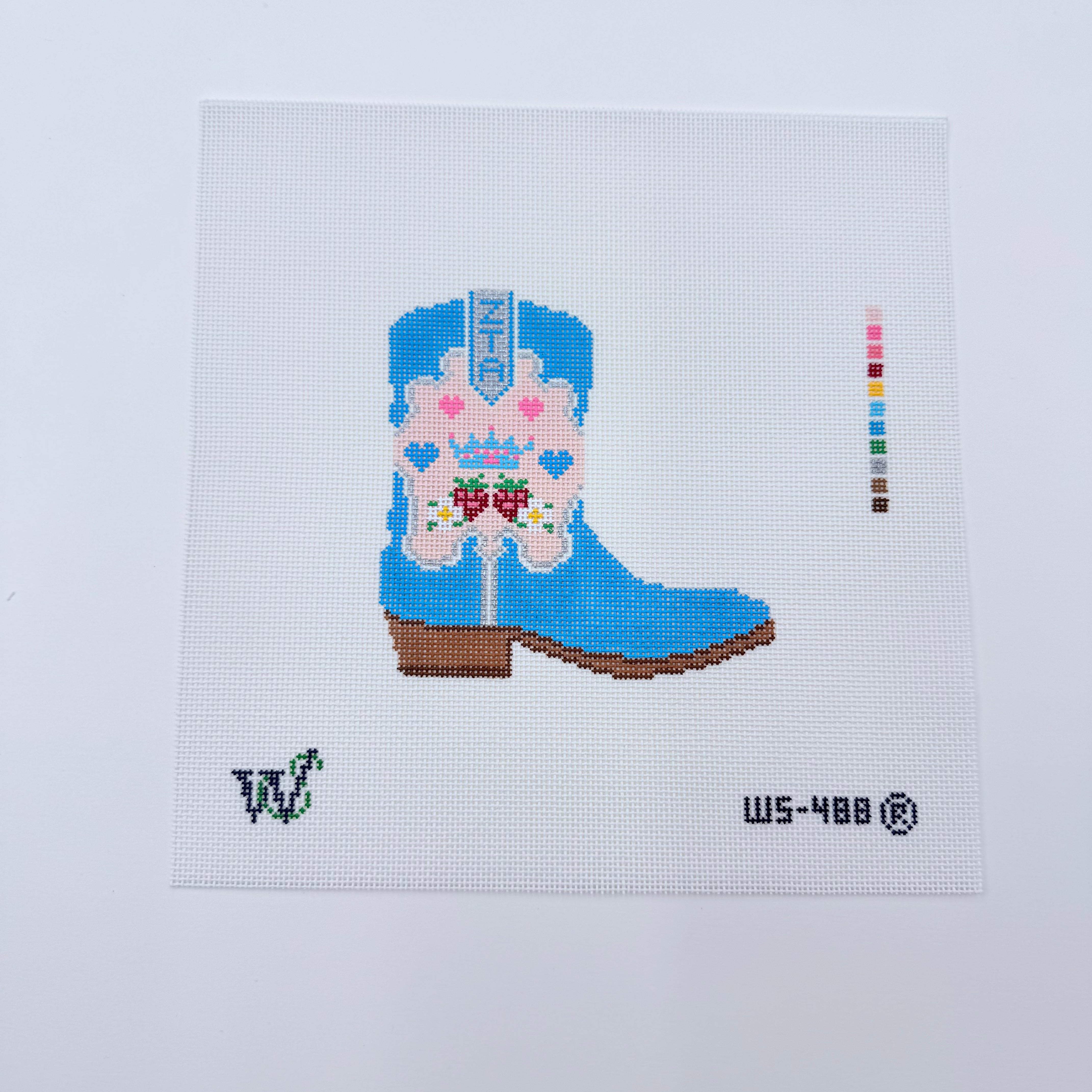 Zeta Tau Alpha Boot Canvas - KC Needlepoint