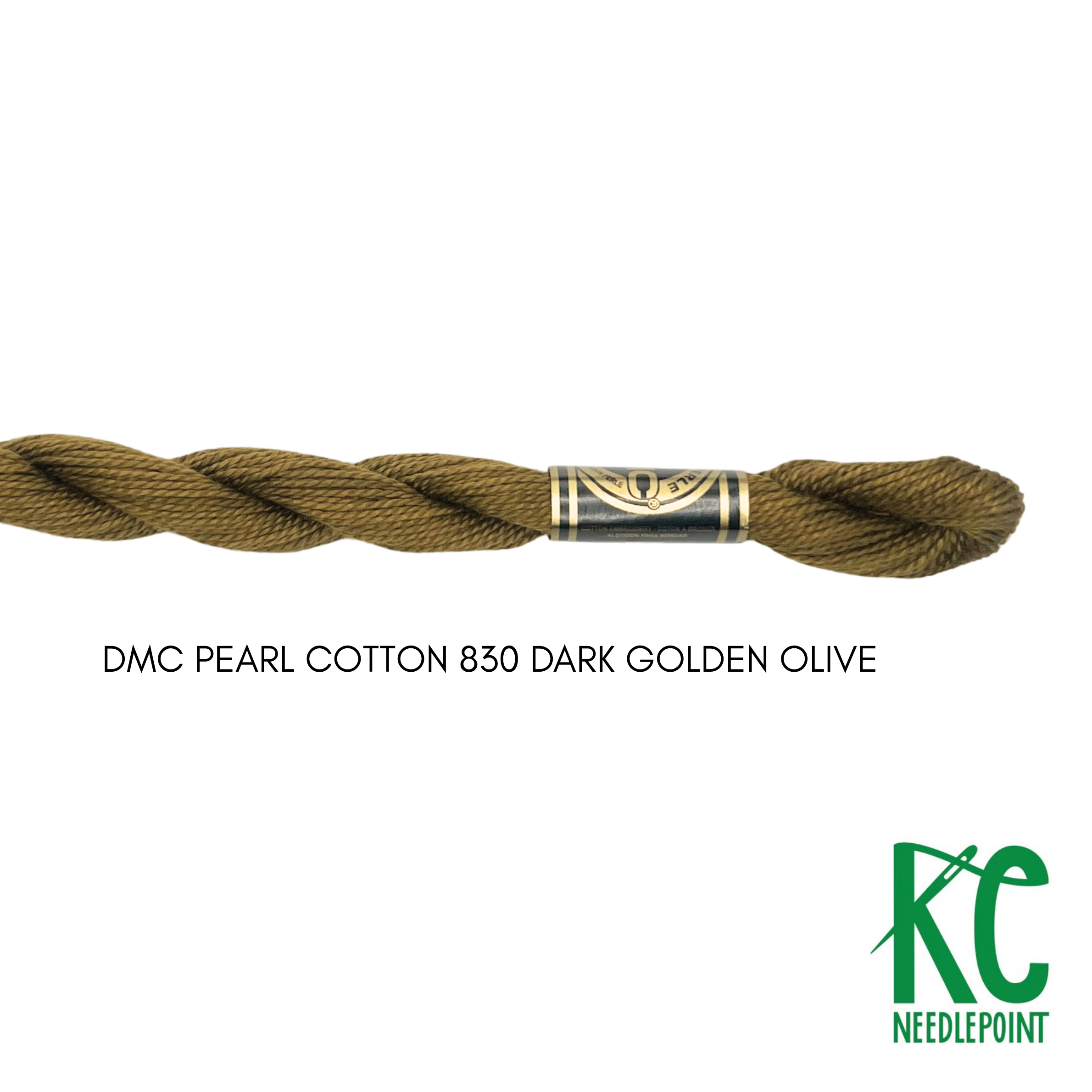 DMC 5 Pearl Cotton 830 Dark Golden Olive - KC Needlepoint