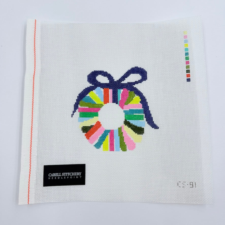 Stackable Wreath Canvas - KC Needlepoint