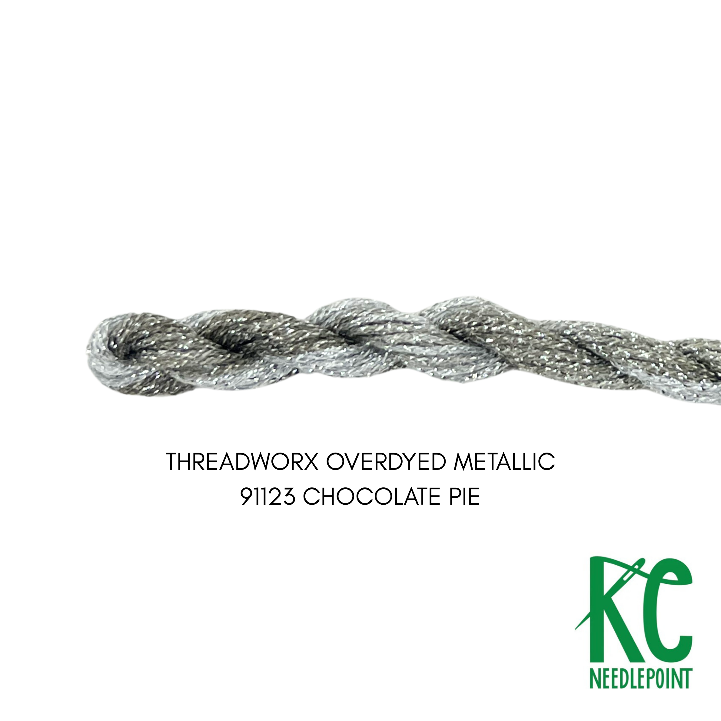ThreadworX #12 Overdyed Metallic Chocolate Pie - KC Needlepoint