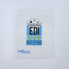 Edinburgh Vintage Travel Tag Canvas - KC Needlepoint