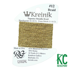 Kreinik Card Size 12 002HL Gold High Lustre - KC Needlepoint
