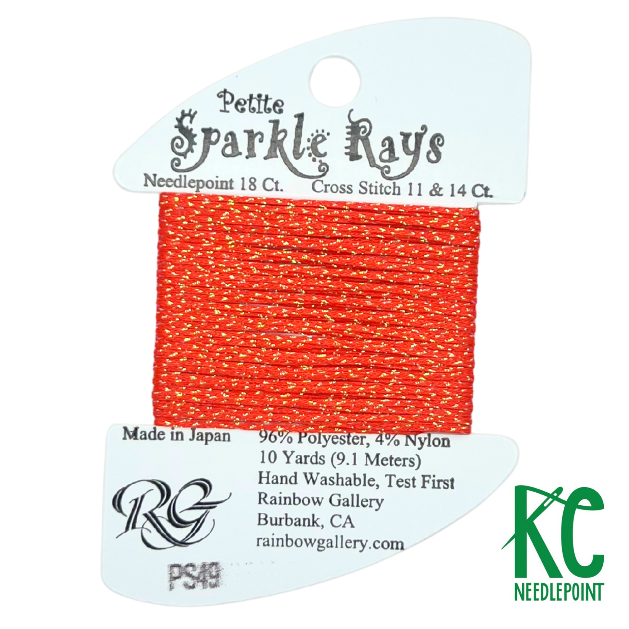 Petite Sparkle Rays PS49 Christmas Red - KC Needlepoint
