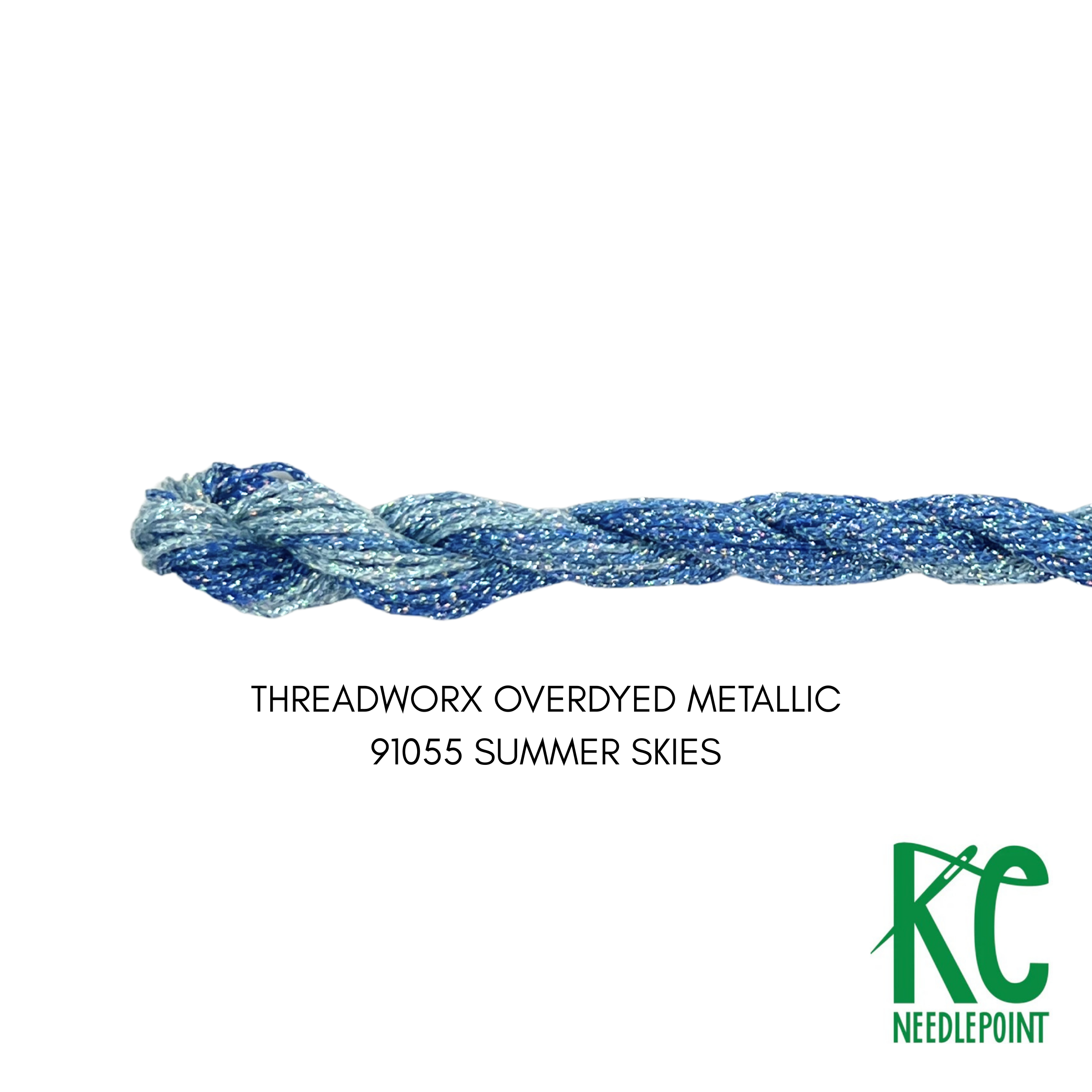 ThreadworX #12 Overdyed Metallic Summer Skies - KC Needlepoint