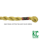 DMC 5 Pearl Cotton 734 Light Olive Green - KC Needlepoint