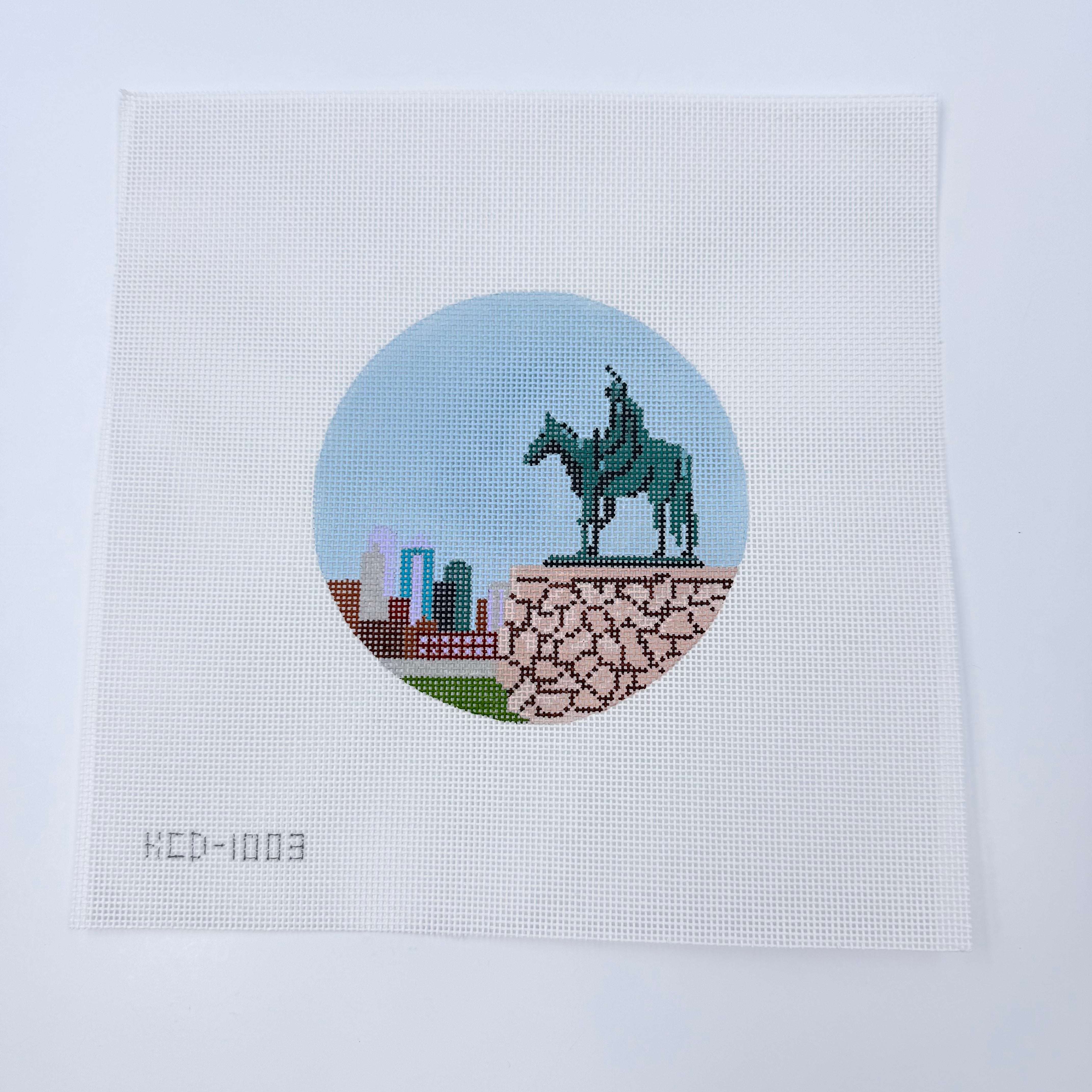 The Scout 4 1/2" Round Canvas - KC Needlepoint