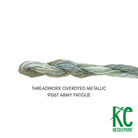 ThreadworX #12 Overdyed Metallic Army Fatigue - KC Needlepoint