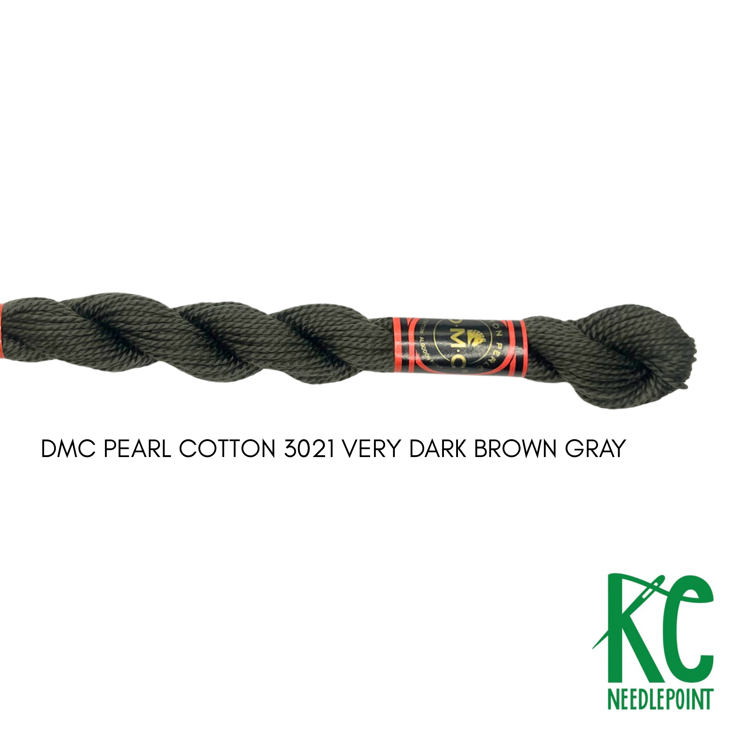 DMC 5 Pearl Cotton 3021 Very Dark Brown Gray - KC Needlepoint