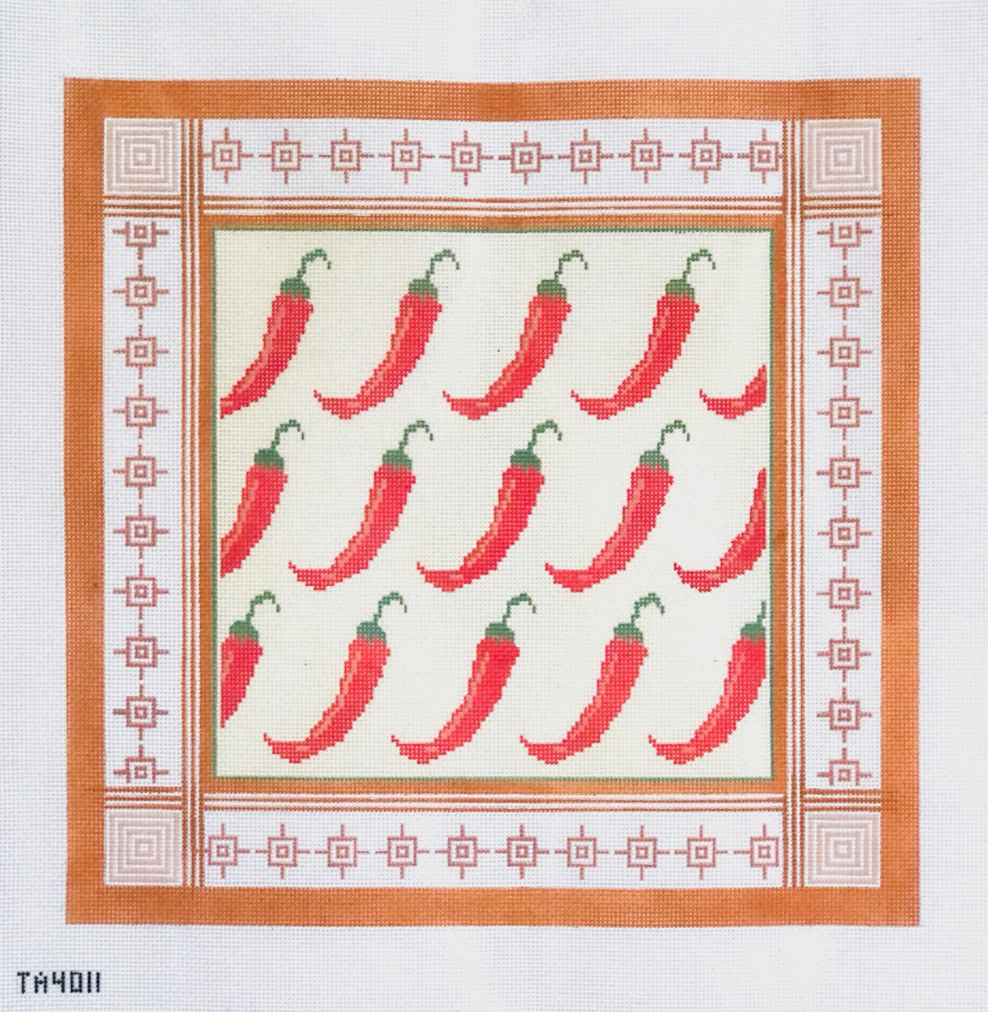 Red Chili Pepper Pillow Canvas - KC Needlepoint