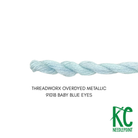 ThreadworX #12 Overdyed Metallic Baby Blue Eyes - KC Needlepoint