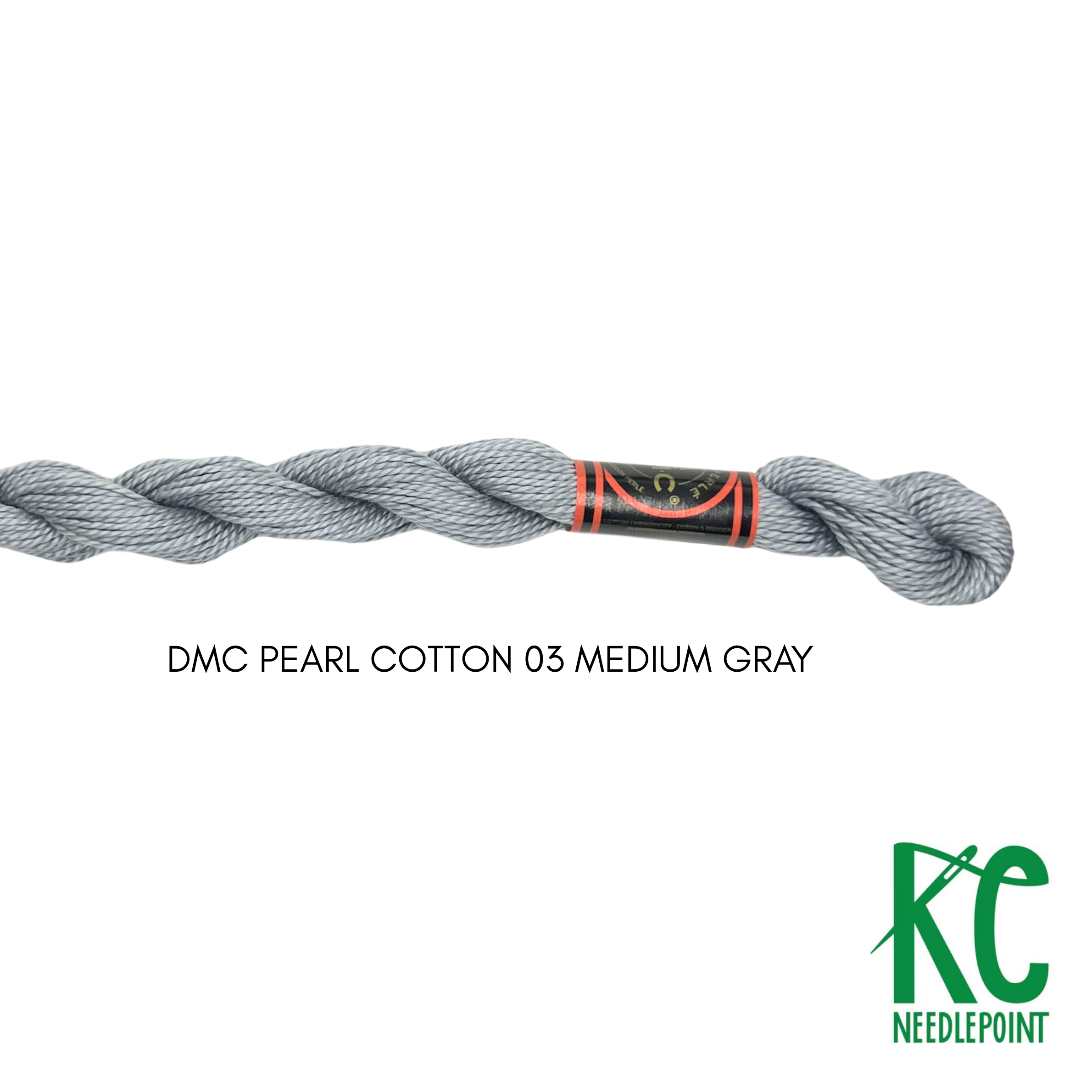 DMC 5 Pearl Cotton 03 Medium Gray - KC Needlepoint