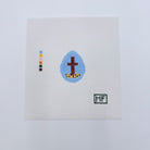 Cross with Flowers Egg Mini Canvas - KC Needlepoint