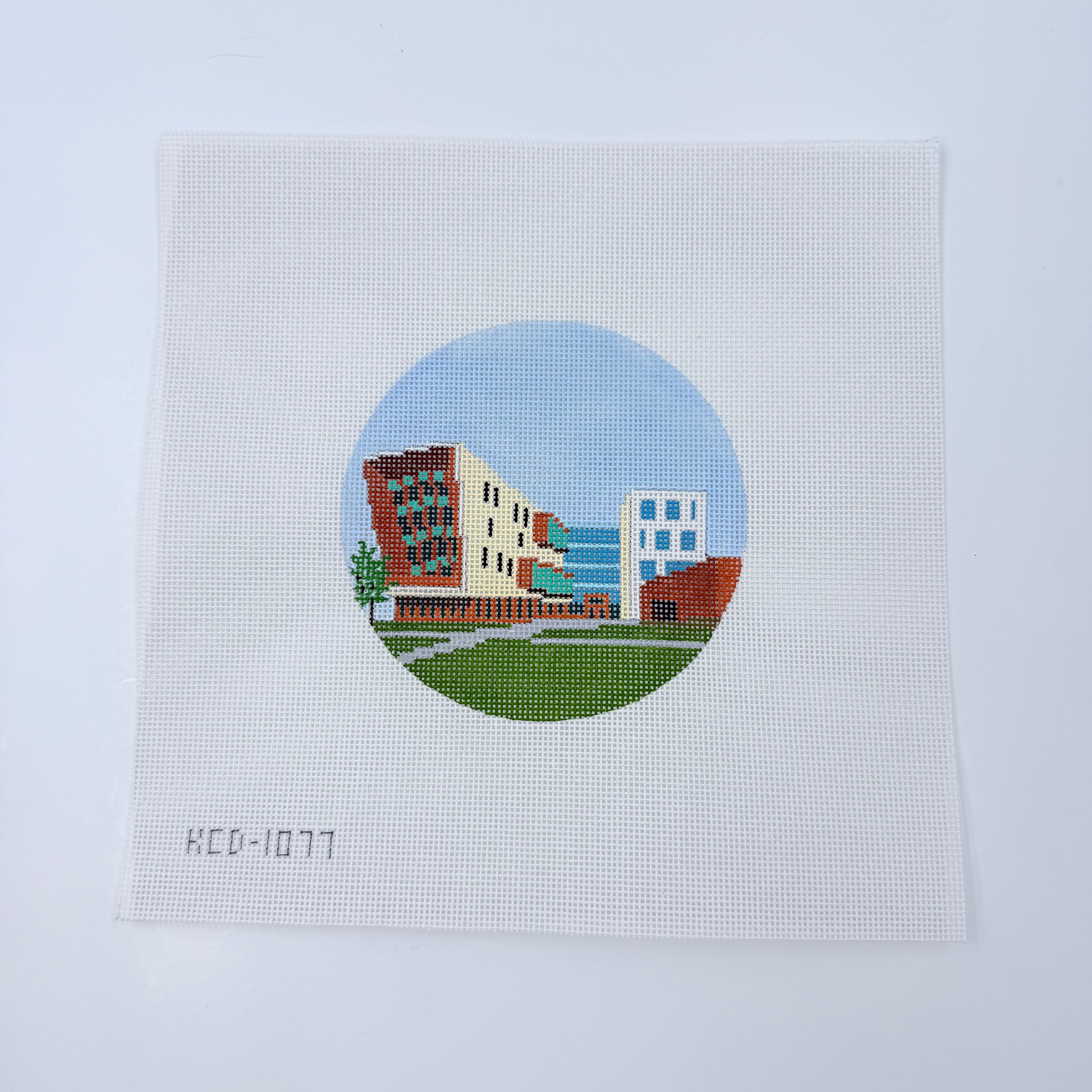 Cap Fed Building Canvas - KC Needlepoint