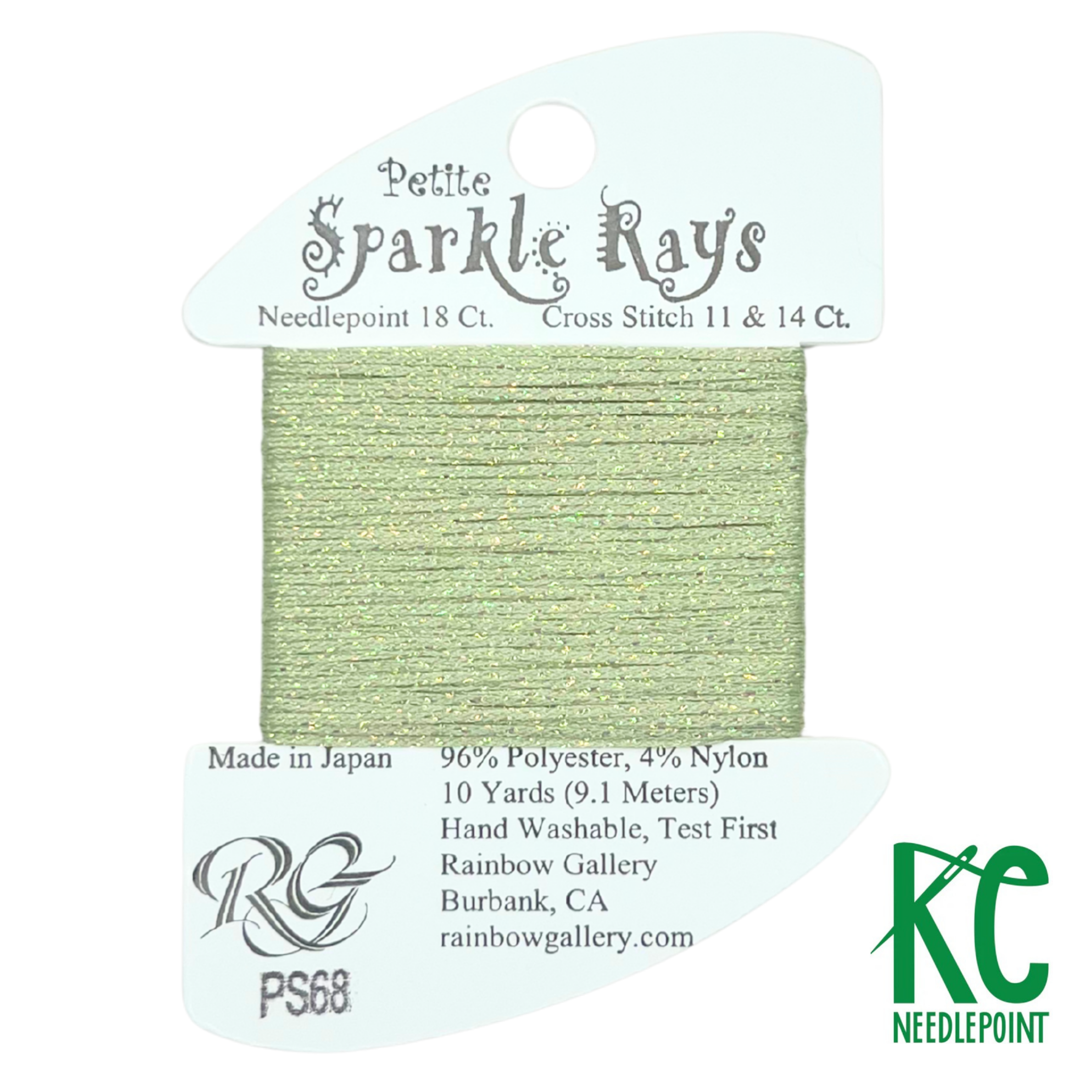 Petite Sparkle Rays PS68 Light Sage Green - KC Needlepoint