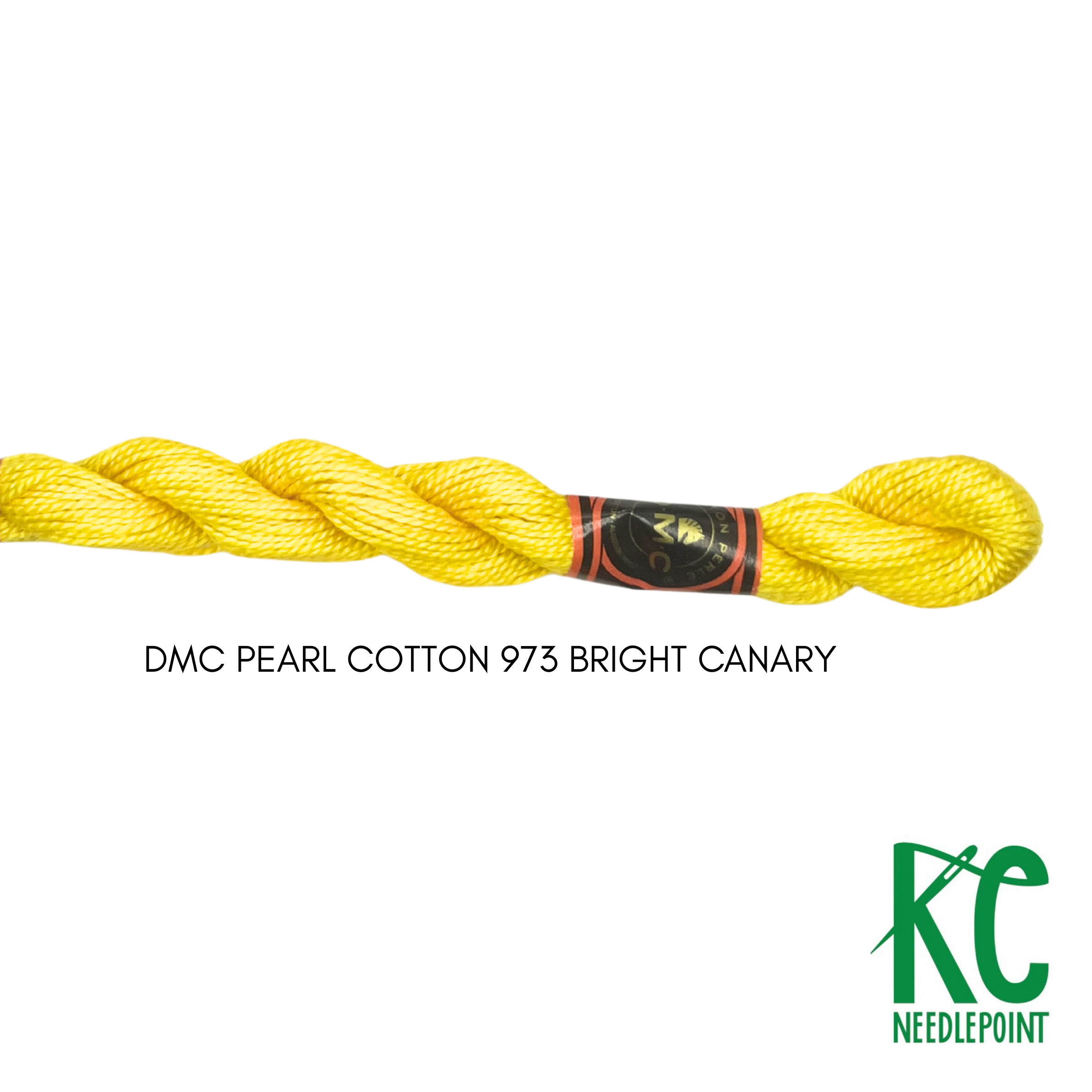 DMC 3 Pearl Cotton 973 Bright Canary - KC Needlepoint